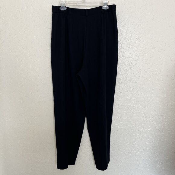 San Moire | Black Pleated Pants Vintage 90s Y2K Women’s 16 Dark Academia Work - Picture 4 of 7